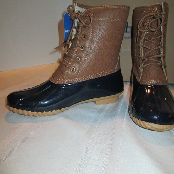 JBU MAPLEWOOD WATERPROOF BOOT NAVY/TAN 9M - Picture 10 of 12